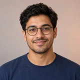 AI-generated portrait of a fictional creative designer