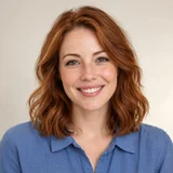 AI-generated portrait of a fictional food blogger