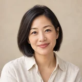 AI-generated portrait of a fictional interior stylist