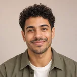 AI-generated portrait of Theo Brooks, a fictional short-form video editor